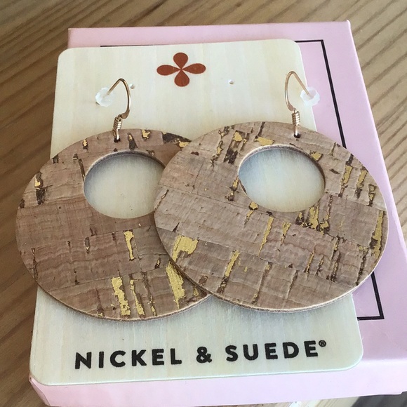 Nickel & Suede Jewelry - New Leather Novas Brushed Gold Cork Gold Hardware Nickel & Suede